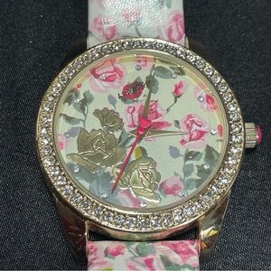 Betsey Johnson Watch with Sparkling Bezel